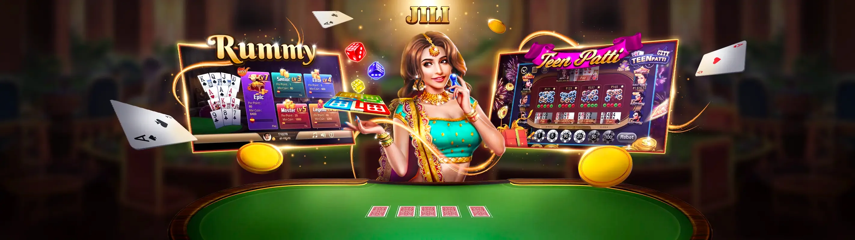 Hình ảnh nền sòng bạc Unibet với các trò chơi đa dạng